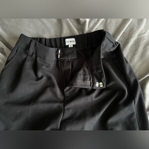 Steve Madden Women’s High-Rise Wide Leg Black Tailored Dress Pants